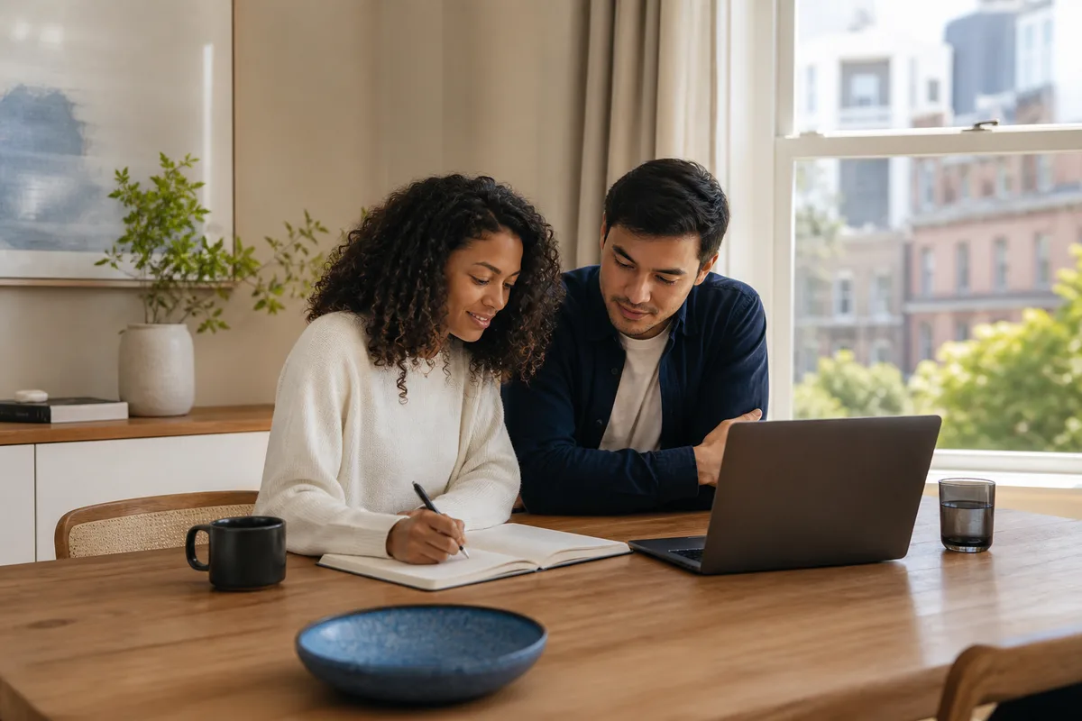 A couple planning a home purchase together